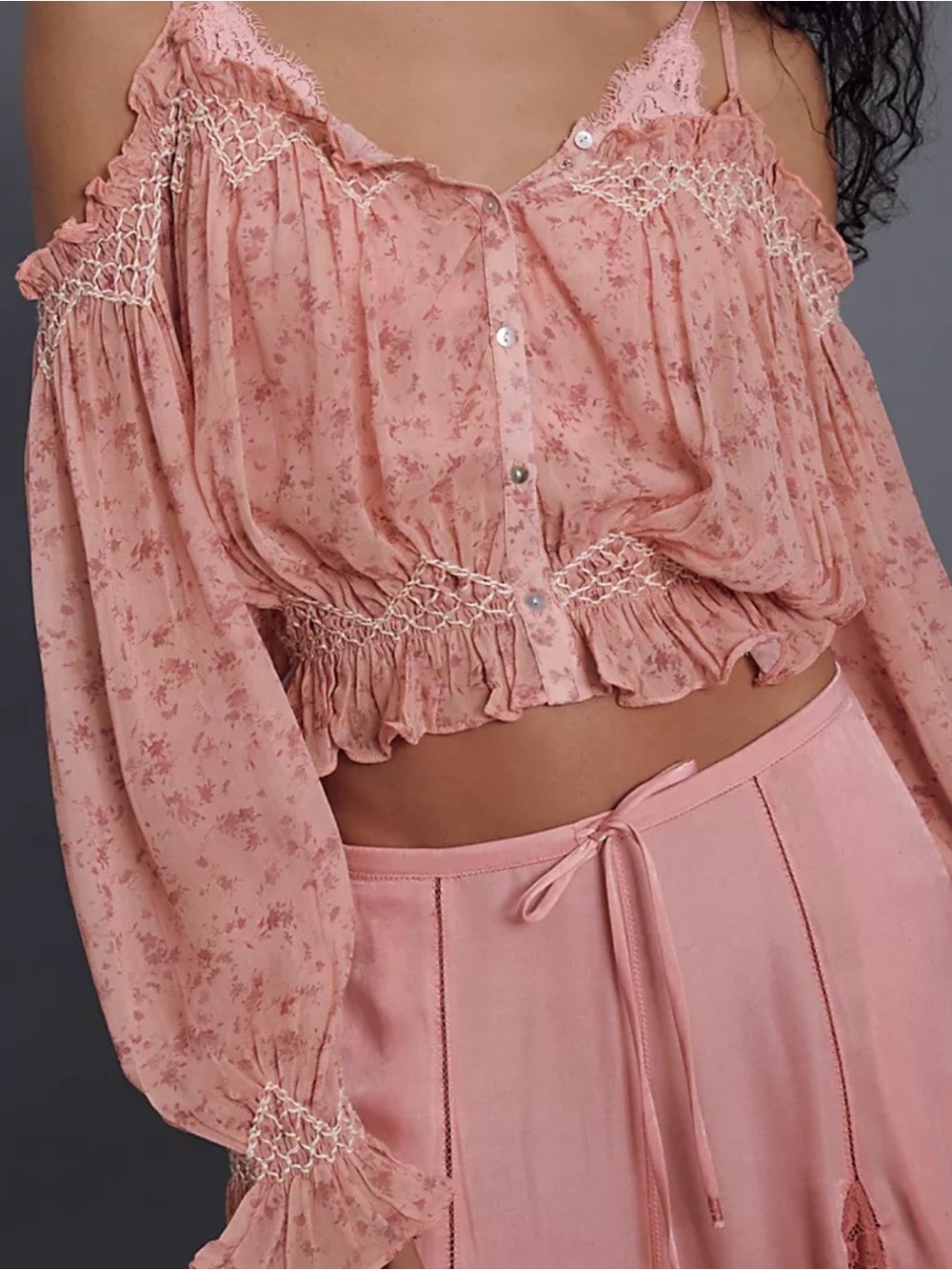 Free People Marlow  Smocked blouse